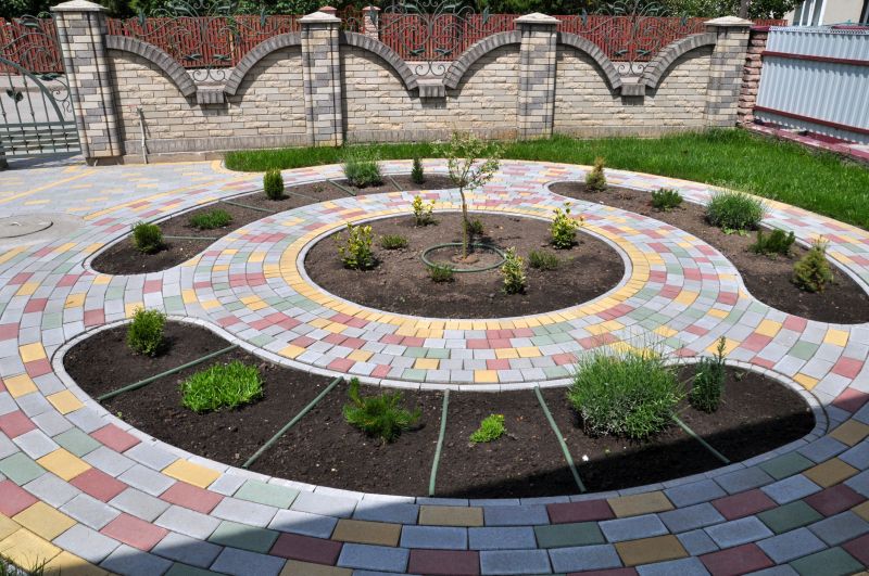 Paver Patio with Circular Pattern
